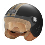 Casque jet NOX N210 Evo Matt Black Gold Line