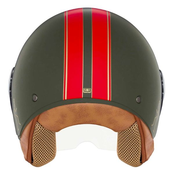 NOX N210 Evo Matt Khaki Red Line