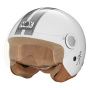 Casque jet NOX N210 Evo White Titanium Line
