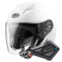 Casque jet Premier Dokker U8 + Kit Bluetooth BT Mini