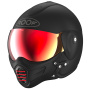 Casque jet Roof Roadster Iron Mat Black Red