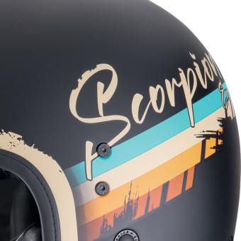 Scorpion Belfast Evo Adonis Matt Black Beige + Kit Bluetooth Lokui K30