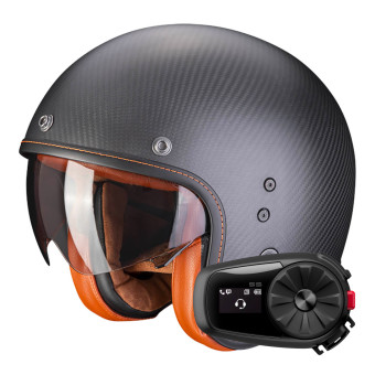 jet Scorpion Belfast Evo Carbon Matt Black + Kit Bluetooth 5S Solo