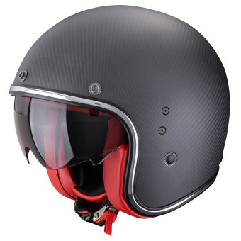 jet Scorpion Belfast Evo Carbon Matt Black Red