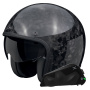 Casque jet Scorpion Belfast Evo Carbon Negro Onix + Kit Bluetooth Exo-Com Link-1C
