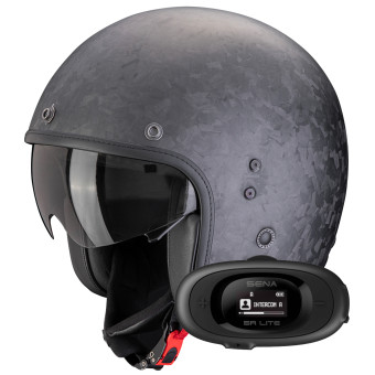 jet Scorpion Belfast Evo Carbon Onyx Matt Black + Kit bluetooth 5R Lite Solo