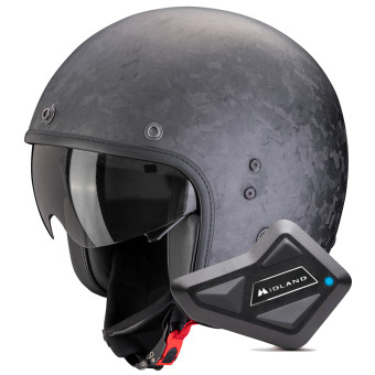 jet Scorpion Belfast Evo Carbon Onyx Matt Black + Kit Bluetooth BT Mini
