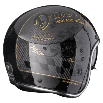 Scorpion Belfast Evo Carbon Zippy Black Gold + Kit bluetooth 5R Lite