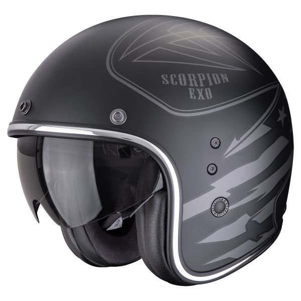 jet Scorpion Belfast Evo Dawg Matt Black Silver jet Scorpion Belfast Evo Dawg Matt Black Silver
