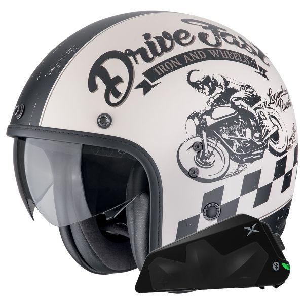 jet Scorpion Belfast Evo Drive Fast Cream Negro Mate + Kit Bluetooth Exo-Com Link-1C jet Scorpion Belfast Evo Drive Fast Cream Negro Mate + Kit Bluetooth Exo-Com Link-1C