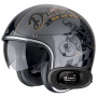 Casque jet Scorpion Belfast Evo Drive Fast Silver Black Gold + Kit bluetooth 5R Lite