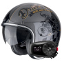 Casque jet Scorpion Belfast Evo Drive Fast Silver Black Gold + Kit Bluetooth 5S Solo