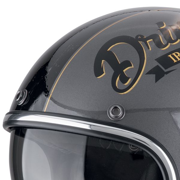 Scorpion Belfast Evo Drive Fast Plata Negro Oro + Kit Bluetooth Exo-Com Link-1C