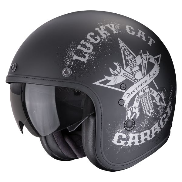 jet Scorpion Belfast Evo Hangar Matt Black Silver jet Scorpion Belfast Evo Hangar Matt Black Silver