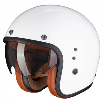 Scorpion Belfast Evo Luxe Blanco + Kit Bluetooth Exo-Com Link-1C
