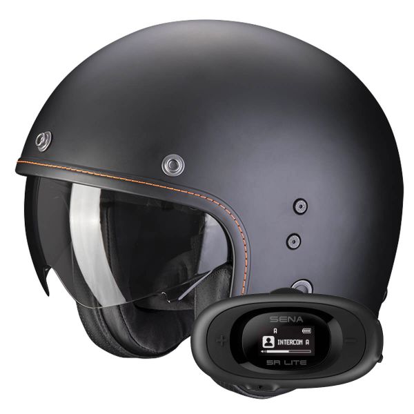 jet Scorpion Belfast Evo Matt Black + Kit bluetooth 5R Lite