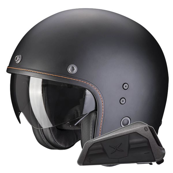 jet Scorpion Belfast Evo Negro Mate + Kit Bluetooth Exo-Com Link-1