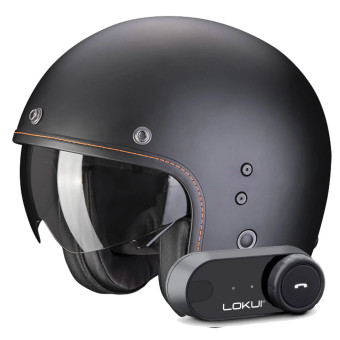 jet Scorpion Belfast Evo Matt Black + Kit Bluetooth Lokui K30