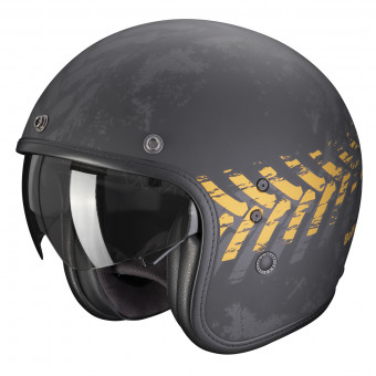 Scorpion Belfast Evo Nevada Matt Black Gold + Kit Bluetooth 5S Solo