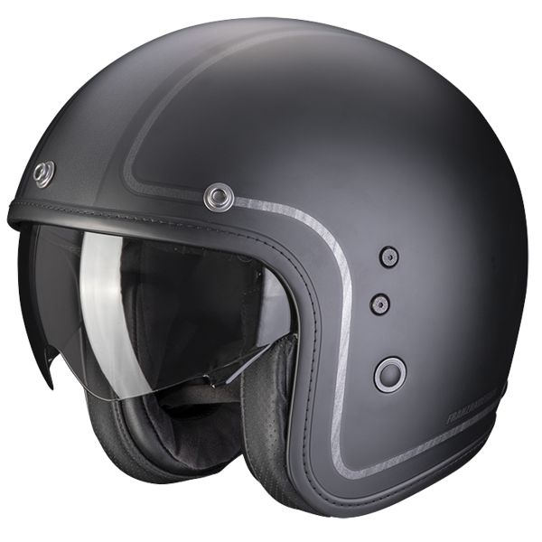 jet Scorpion Belfast Evo Retrol Matt Black Silver