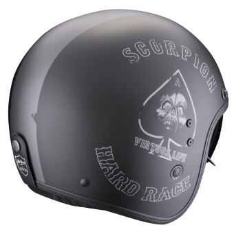 Scorpion Belfast Evo Spade Negro Mate Plata + Kit Bluetooth Exo-Com Link-1C