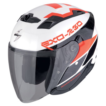 Scorpion Exo 230 Band Matt Black Red Silver + Kit Bluetooth 5S Solo