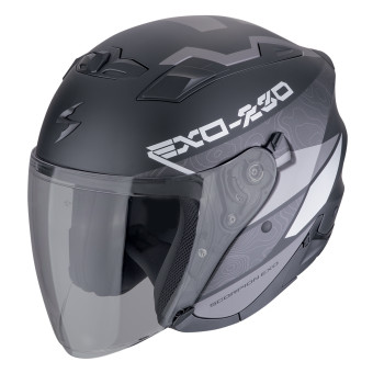 Scorpion Exo 230 Band Matt Black Silver + Kit Bluetooth 5S Solo