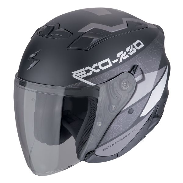 jet Scorpion Exo 230 Band Negro mate Plata