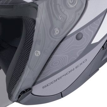 Scorpion Exo 230 Band Matt Black Silver + Kit Bluetooth 5S Solo