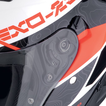 Scorpion Exo 230 Band Blanco Negro Rojo + Kit Bluetooth Exo-Com Link-1C