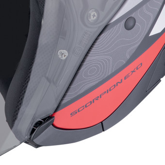 Scorpion Exo 230 Band Blanco Negro Rojo + Kit Bluetooth Exo-Com Link-1C