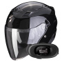 Casque jet Scorpion Exo 230 Black + Kit bluetooth 5R Lite