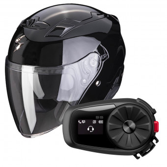 jet Scorpion Exo 230 Black + Kit Bluetooth 5S Solo