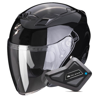 jet Scorpion Exo 230 Black + Kit Bluetooth BT Mini