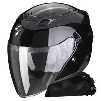 jet Scorpion Exo 230 Negro + Kit Bluetooth Exo-Com Link-1C