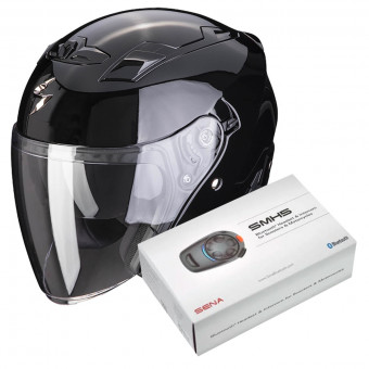 jet Scorpion Exo 230 Black + Kit Bluetooth SMH5