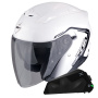 Casque jet Scorpion Exo 230 Cit-E Blanco Negro + Kit Bluetooth Exo-Com Link-1C