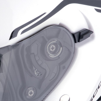 Scorpion Exo 230 Cit-E Blanco Negro + Kit Bluetooth Exo-Com Link-1C