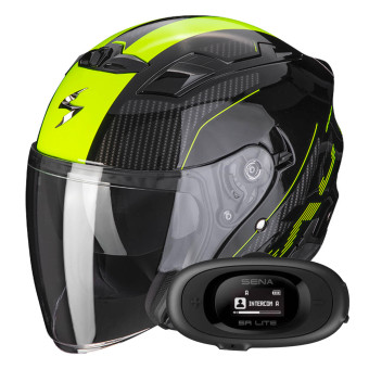 jet Scorpion Exo 230 Condor Black Yellow Fluo + Kit bluetooth 5R Lite