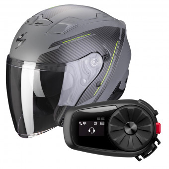 jet Scorpion EXO 230 Fenix Grey Matt Cement + Kit Bluetooth 5S Solo