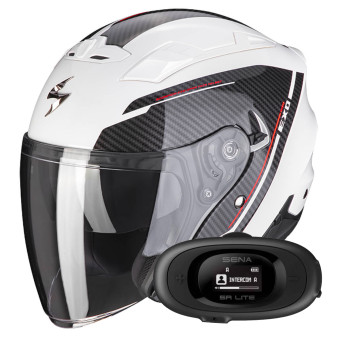 jet Scorpion EXO 230 Fenix White Black + Kit bluetooth 5R Lite