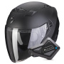 Casque jet Scorpion Exo 230 Matt Black + Kit Bluetooth BT Mini
