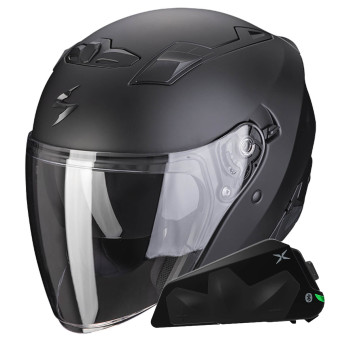 jet Scorpion Exo 230 Negro Mate + Kit Bluetooth Exo-Com Link-1C