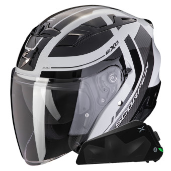 jet Scorpion Exo 230 Pul Gris Negro + Kit Bluetooth Exo-Com Link-1C