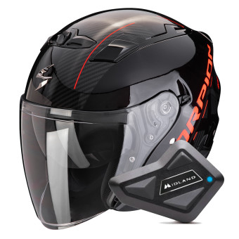 jet Scorpion Exo 230 QR Black Red + Kit Bluetooth BT Mini