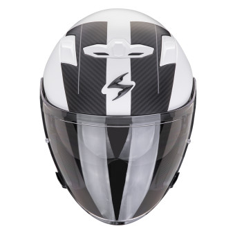 Scorpion Exo 230 QR Matt White Black + Kit Bluetooth 5S Solo