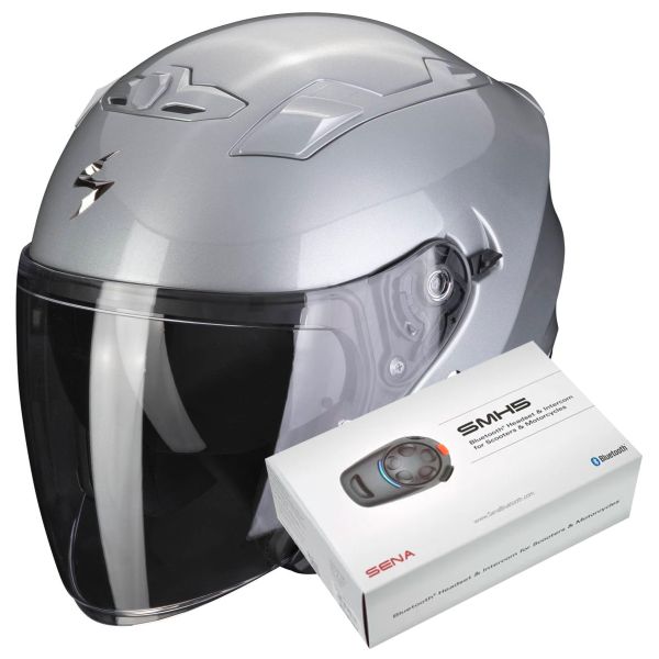 jet Scorpion Exo 230 Silver + Kit Bluetooth SMH5