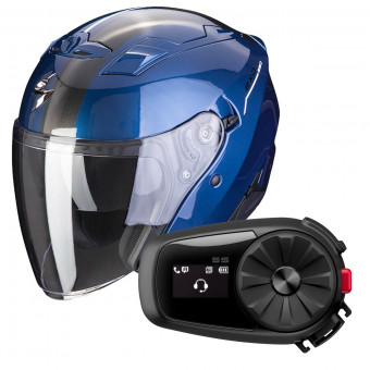 jet Scorpion Exo 230 SR Blue White + Kit Bluetooth 5S Solo