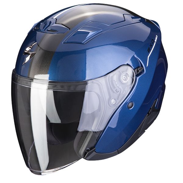 Scorpion Exo 230 SR Blue White + Kit Bluetooth SMH5