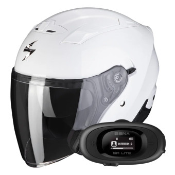 jet Scorpion Exo 230 White + Kit bluetooth 5R Lite